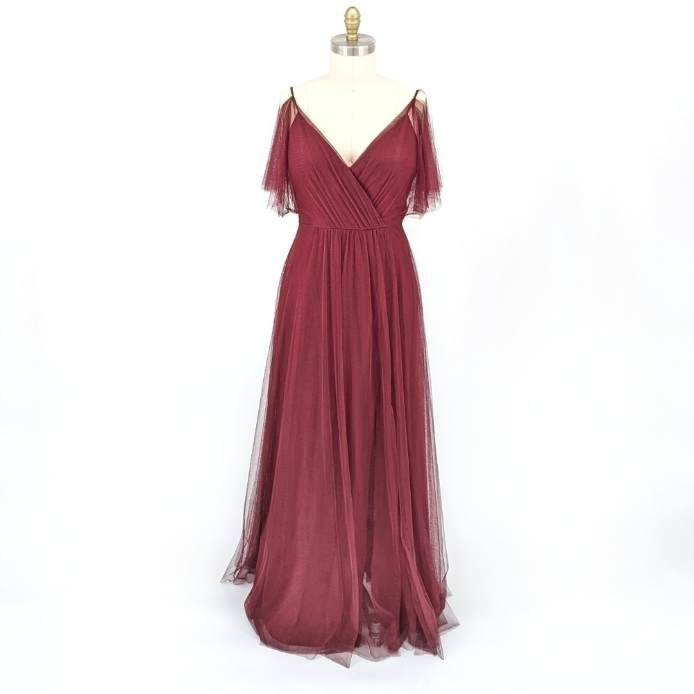 Jenny Yoo Aeryn Bridesmaid Dress Maroon 12 wedding evening formal bohemian